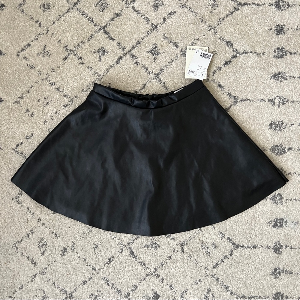 H&M Faux Leather Mini Skirt